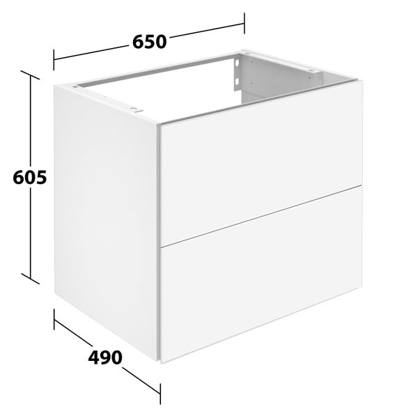 KEUCO Emma Badmöbel-Set 65 cm 2-teilig, mit Waschtisch und Unterbau