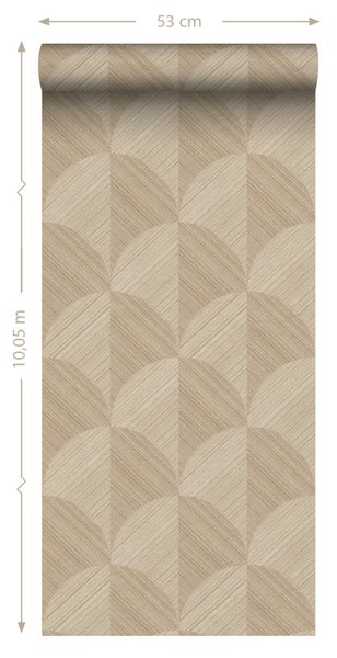 Origin Wallcoverings Tapete 3D Muster Beige - 53 cm x 10.05 m - 347936