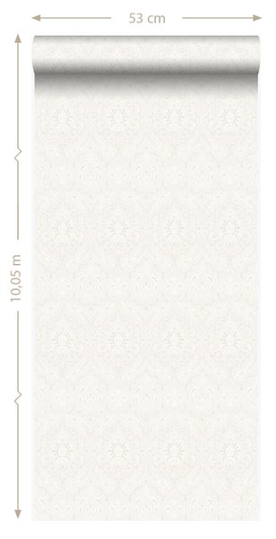 Origin Wallcoverings Tapete Ornamente Weiß - 53 cm x 10.05 m - 346240