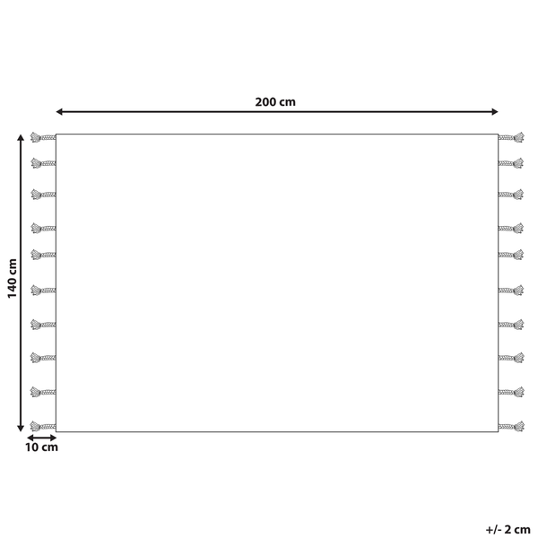 Teppich BITLIS Schwarz 140 x 200 cm Baumwolle