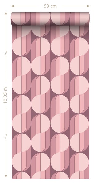 ESTAhome Tapete Retro-Ornamente Lila - 50 x 900 cm - 131587