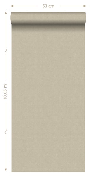ESTAhome Tapete Leinen-Optik Braun - 53 cm x 10.05 m - 127648