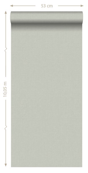 ESTAhome Tapete Leinen-Optik Hellgrau - 53 cm x 10.05 m - 148741