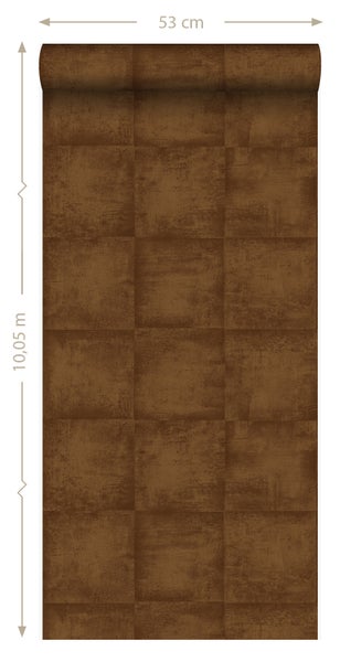 Origin Wallcoverings Tapete Uni Kupferbraun - 53 cm x 10.05 m - 326312