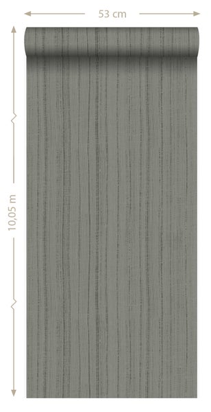 Origin Wallcoverings Tapete feine unregelmäßige Streifen mit Sandstruktur Taupe - 53 cm x 10.05 m - 345946