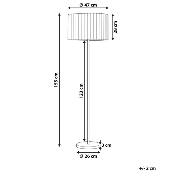Stehlampe LOURENS Metall Hellbraun