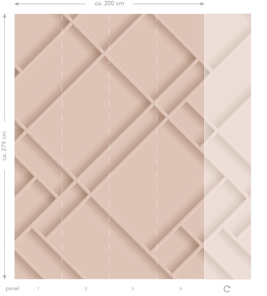 ESTAhome Fototapete Holzwandverkleidung Hellrosa - 200 x 279 cm - 158961
