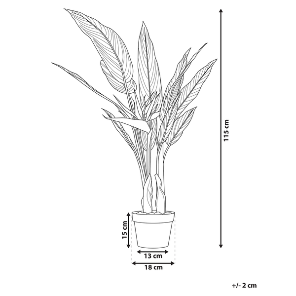 Kunstpflanze STRELITZIA TREE 115 cm Grün