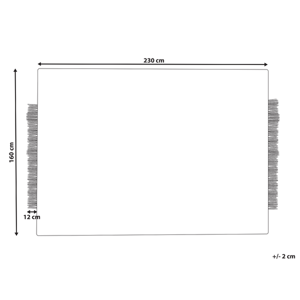 Teppich DIVARLI Beige 160 x 230 cm Wolle