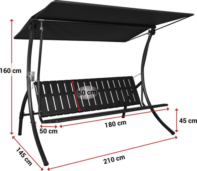 Gartenschaukel mit Sonnendach und Kissen