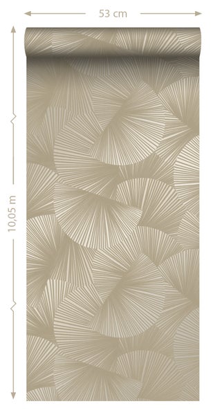 Origin Wallcoverings Tapete 3D-Muster Taupe - 0.53 x 10.05 m - 348043