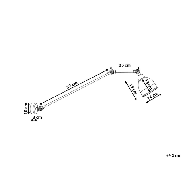 Wandlampe MISSISSIPPI verstellbar Metall Graphitgrau