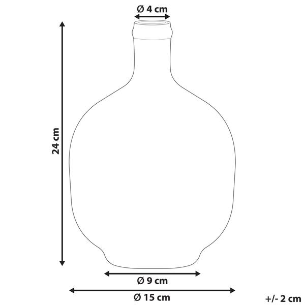 Dekovase PARATHA Glas 24 cm Grün