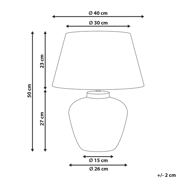 Tischlampe BARTON Keramik Braun