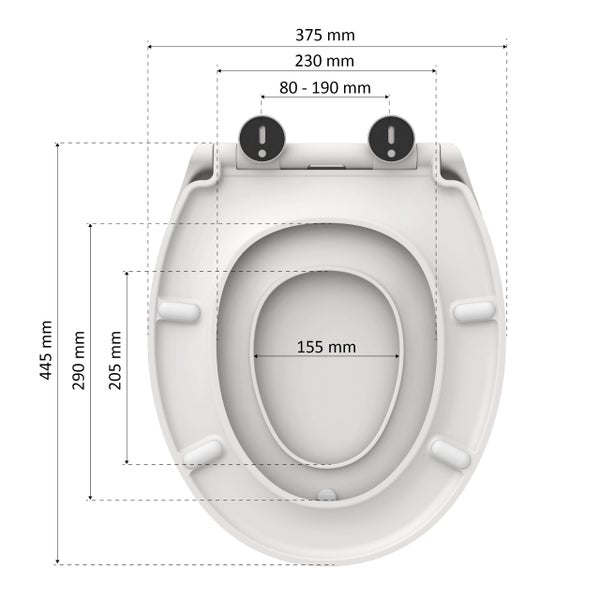 instmaier Family WC Sitz | TÜV geprüft | Toilettendeckel mit Absenkautomatik | Klobrille Weiß | Oval, mit herausnehmbarem Kinder-Einsatz | mit Schnellverschluss | Duroplast