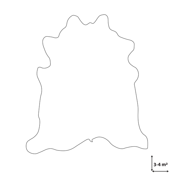 Kuhfell NASQU Hellbraun 3-4 m² Echtleder