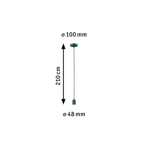 Neordic Pendelleuchte Tilla E27 max. 60W Grün dimmbar Metall