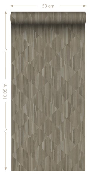 Origin Wallcoverings Tapete 3D Holzoptik Hellbraun - 50 x 900 cm - 347870