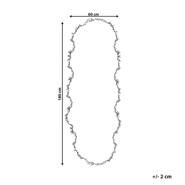 Abbildung zeigt eine Matte mit den Maßen 60 mal 180 Zentimeter