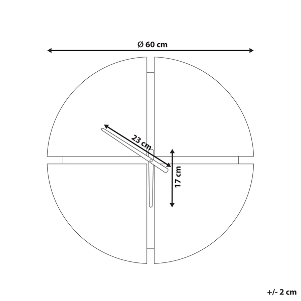 Wanduhr ARAMON 60 cm Braun / Schwarz