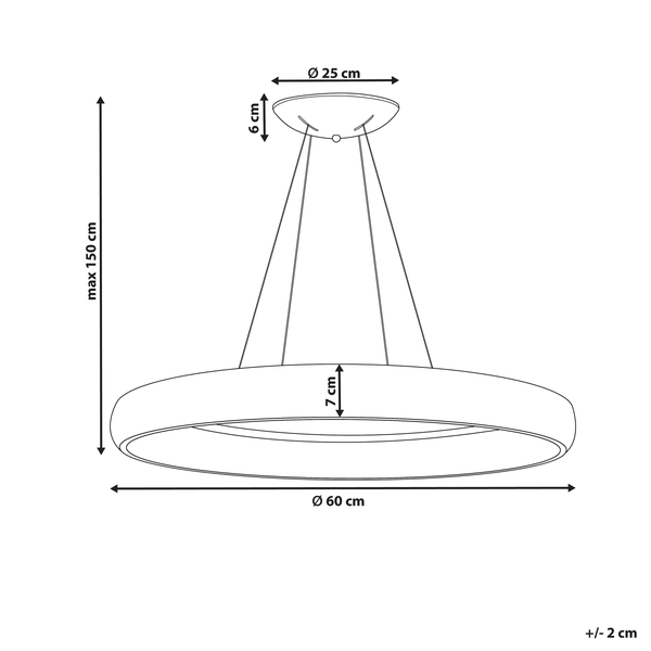 Hängeleuchte LED Metall weiß Ringform BAGO
