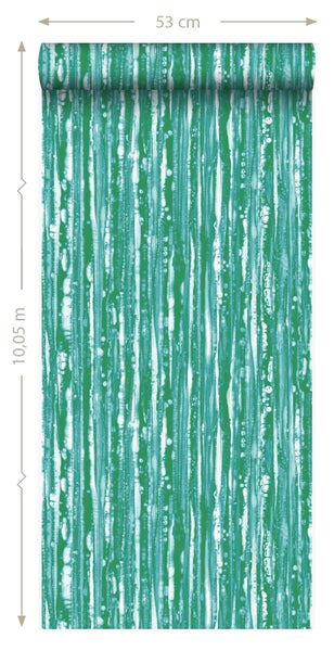 Origin Wallcoverings Tapete Streifen Grün - 53 cm x 10.05 m - 347222