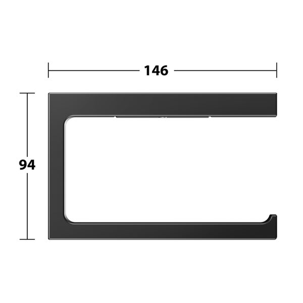 KEUCO Edition 11 Black Selection Toilettenpapierhalter, offene Form,  schwarz-matt