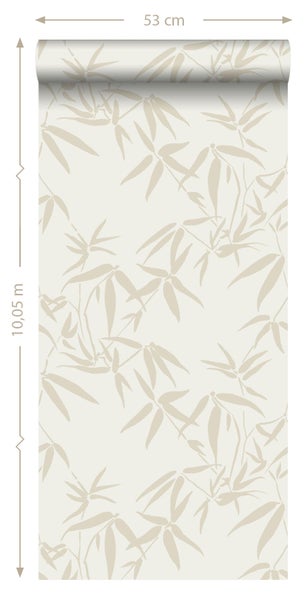Origin Wallcoverings Tapete Bambusblätter Beige - 53 cm x 10.05 m - 347735