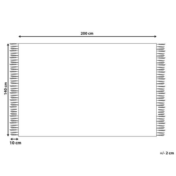 Teppich NURU Hellbeige 140 x 200 cm Baumwolle