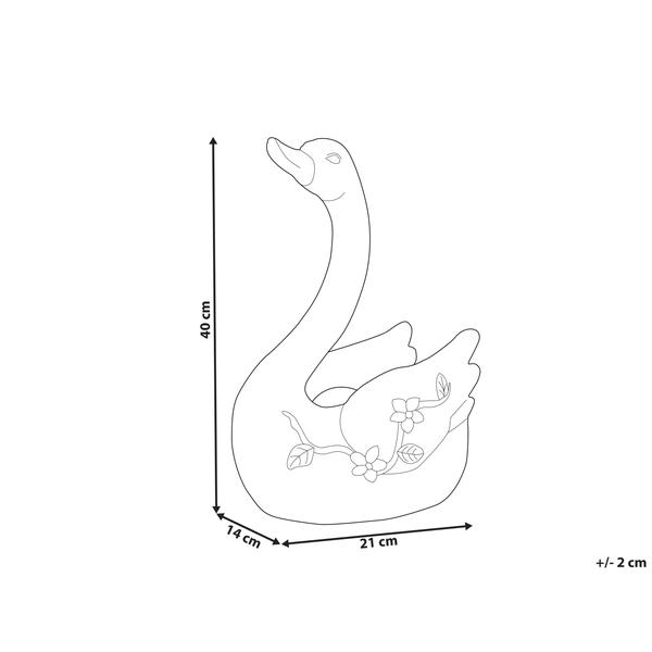 Dekofigur Schwanenform weiß 40 cm GRUFFY