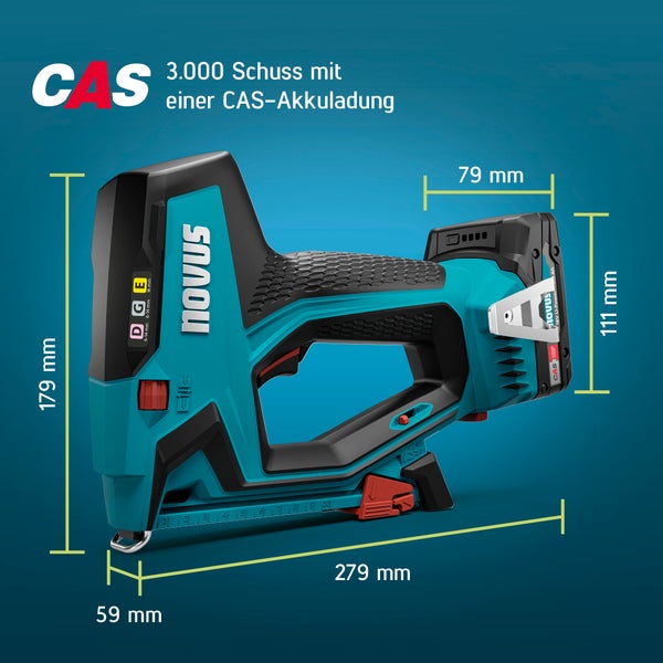 Novus Tools Akkutacker J-551, Premium-Tacker geeignet für Folien & Zierleisten 031-0365