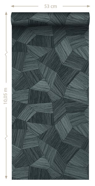 Origin Wallcoverings Tapete 3D-Muster Antrazitgrau - 53 cm x 10.05 m - 347825