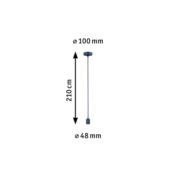 Neordic Pendelleuchte Tilla E27 max. 60W Nachtblau dimmbar Metall