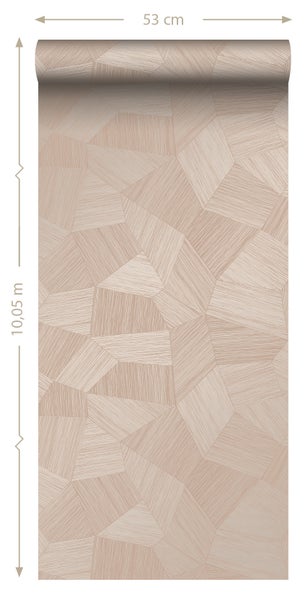 Origin Wallcoverings Tapete 3D-Muster Hellrosa - 53 cm x 10.05 m - 347985