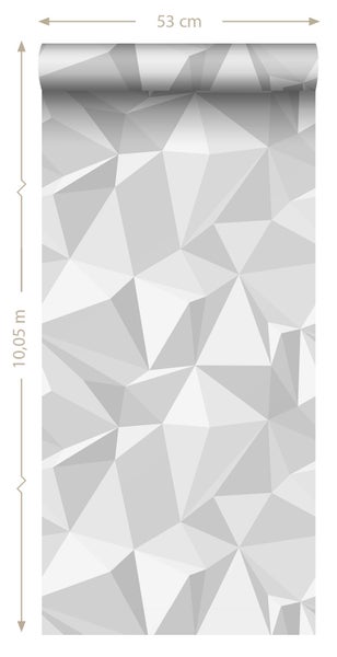 Sanders und Sanders Tapete 3D-Muster Grau - 50 x 900 cm - 935271