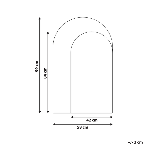 Wandspiegel PIGNY 58 cm 99 cm Braun