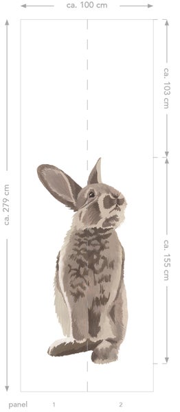 ESTAhome Fototapete Hase Braun - 1 x 2,79 m - 159052