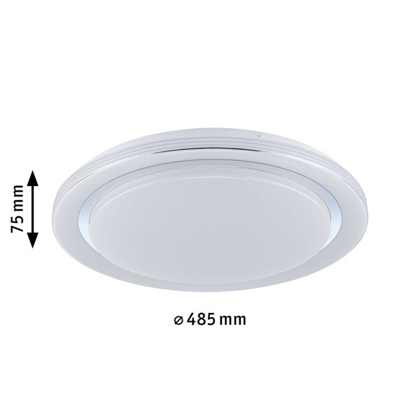 LED Deckenleuchte Rainbow mit Regenbogeneffekt RGBW+ 2800lm 230V 38,5W dimmbar Chrom, Weiß