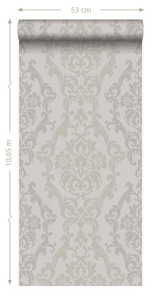 Origin Wallcoverings Tapete Ornamente Taupe - 53 cm x 10.05 m - 346211