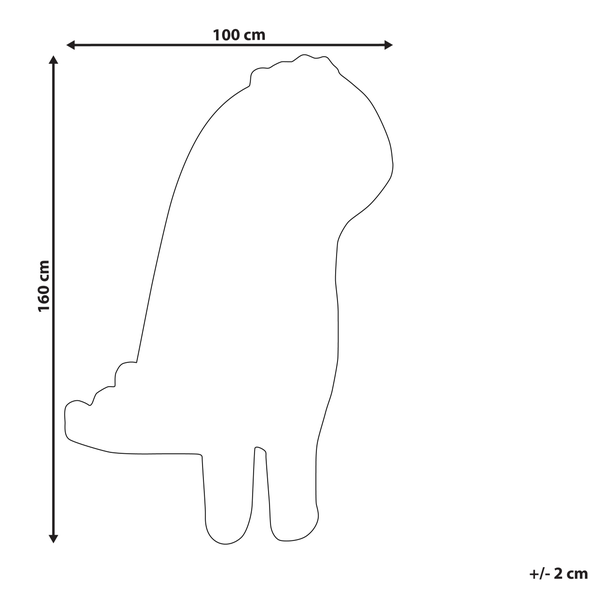 Kinderteppich DINO Grau 100 x 160 cm Wolle