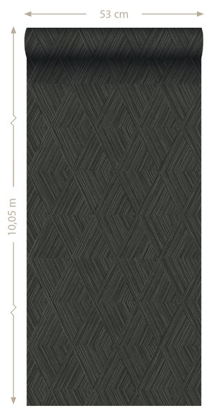 Origin Wallcoverings Tapete 3D-Muster Schwarz - 50 x 900 cm - 347848
