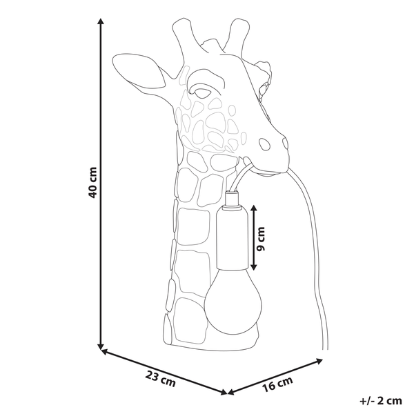 Tischlampe Giraffe MALAIKA Gold