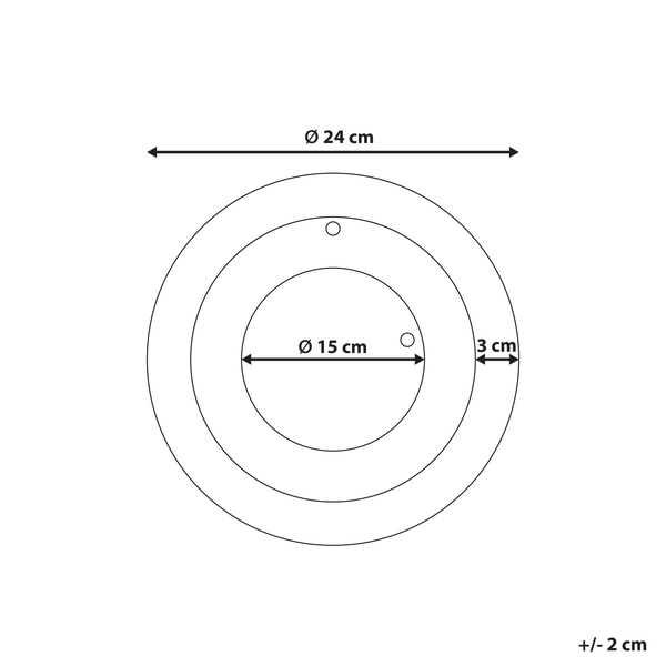 Wanduhr CLUSES 30 cm Metall Schwarz