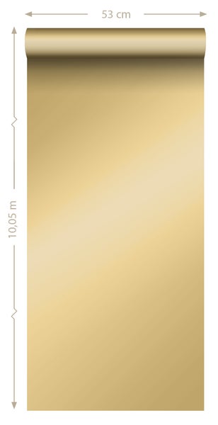 Origin Wallcoverings Tapete Uni Gold - 53 cm x 10.05 m - 347687