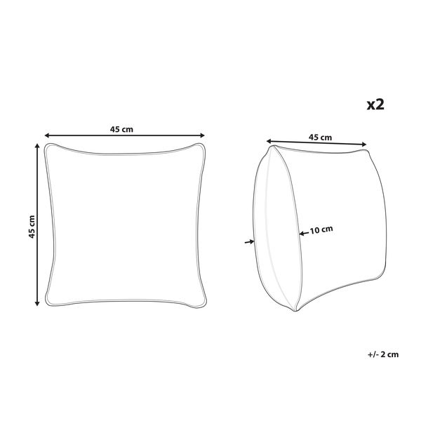 Gartenkissen 2er Set SWAY Geometrisches Muster 45 x 45 cm Bunt