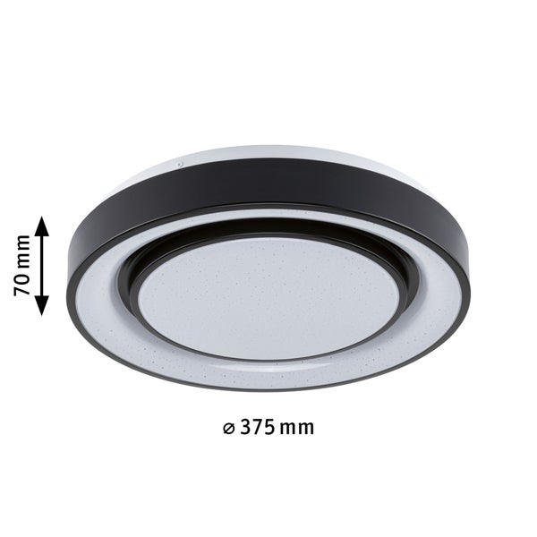 LED Deckenleuchte Rainbow mit Regenbogeneffekt RGBW+ 750lm 230V 22W dimmbar Schwarz, Weiß