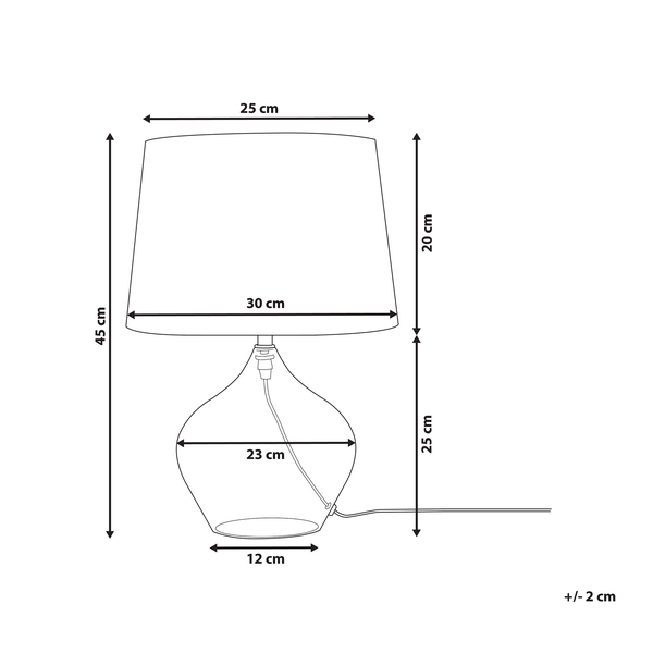Tischleuchte OSUM Glas Schwarz