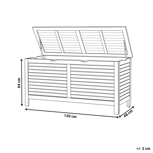 Aufbewahrungsbox RIVIERA Akazienholz 130 cm 48 cm Braun