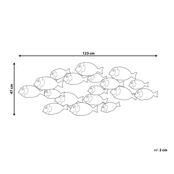 Dekorative Fischskulptur aus Metall für den Innen- und Außenbereich