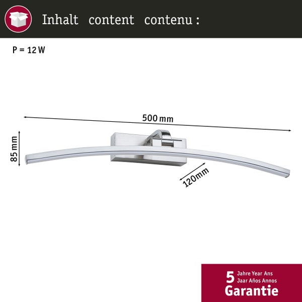 LED Bilderleuchte Bento 3000K 520lm 230V 10W Alu gebürstet